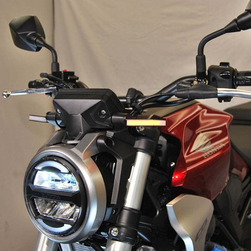 Honda CB300R Turn Signal - Front - New Rage Cycles - LED w/Load EQ - Black - `17-`27